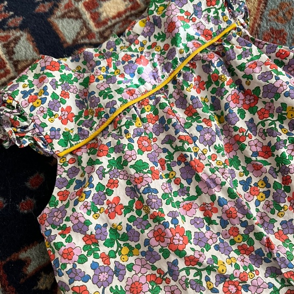 Mini Boden floral sleeveless lined Ruffle Romper 12-18m - Picture 2 of 8